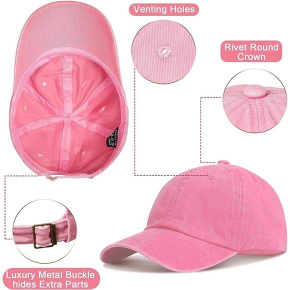 7Pcs Vintage Washed Distressed Baseball Hat Baseball Cap Twill Adjustable Dad - Picture 5 of 6